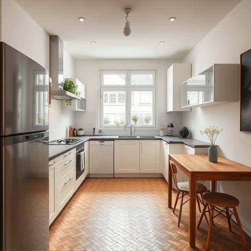 Foto dopo la ristrutturazione di un appartamento in zona Brera a Milano, con cucina moderna e luminosa