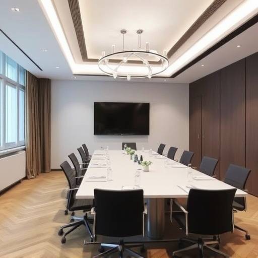 Foto 'prima' di una sala riunioni ristrutturata a Milano, zona City Life